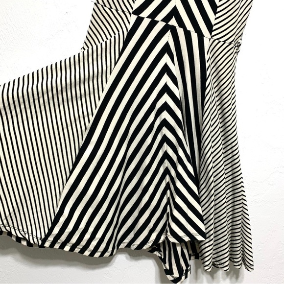 just ginger Black & White Stripe Lace Top Short Dress Sundress size Small - Picture 5 of 7
